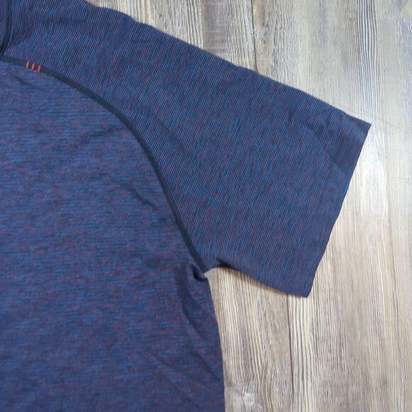 Lululemon Metal Vent Tech T Shirt Mens XL Blue Short Sleeve Athletic Active Gym - Picture 4 of 14